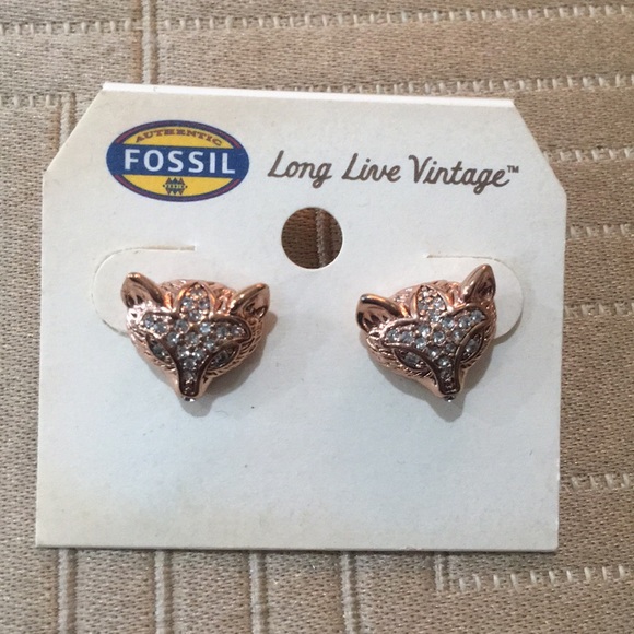 Fossil Fox Stud Earrings - Picture 5 of 6